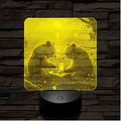 Maci piknik 7 színű valósághű 3D led lámpa