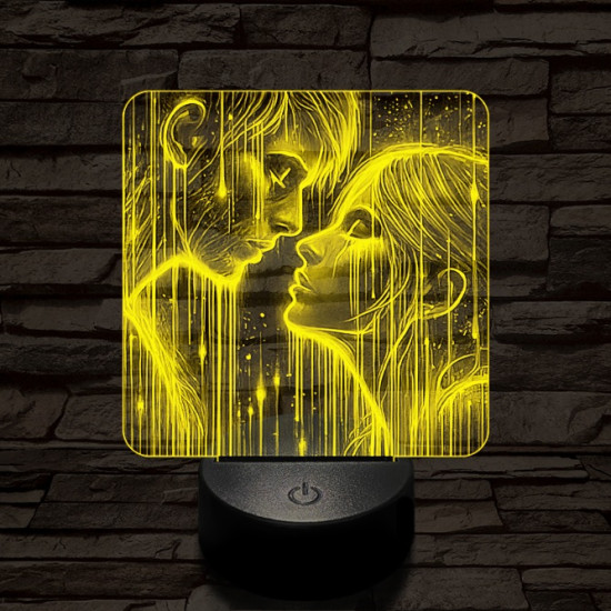Fény szerelem  7 színű valósághű 3D led lámpa