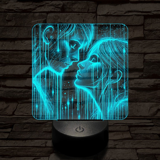 Fény szerelem  7 színű valósághű 3D led lámpa