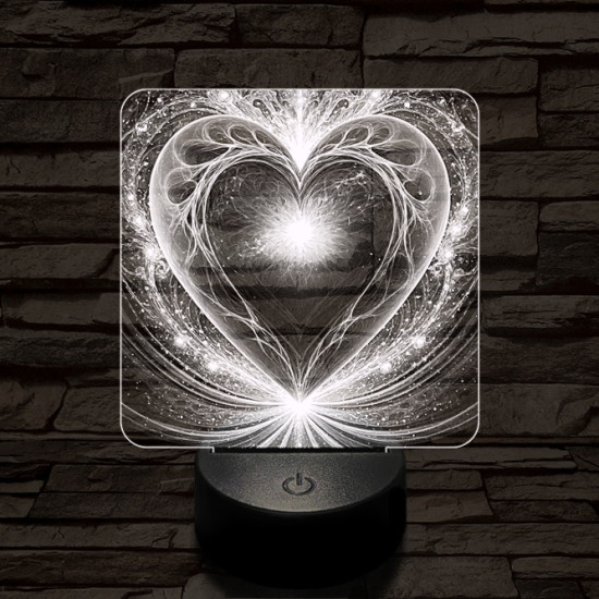 Kozmikus szerelem  7 színű valósághű 3D led lámpa