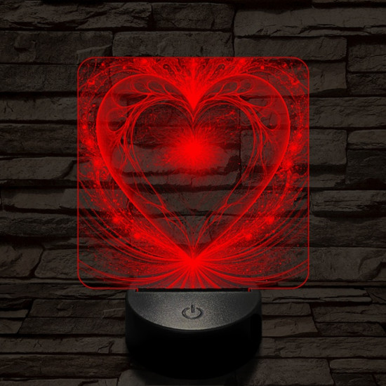 Kozmikus szerelem  7 színű valósághű 3D led lámpa