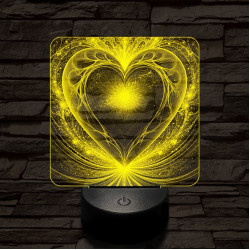 Kozmikus szerelem  7 színű valósághű 3D led lámpa