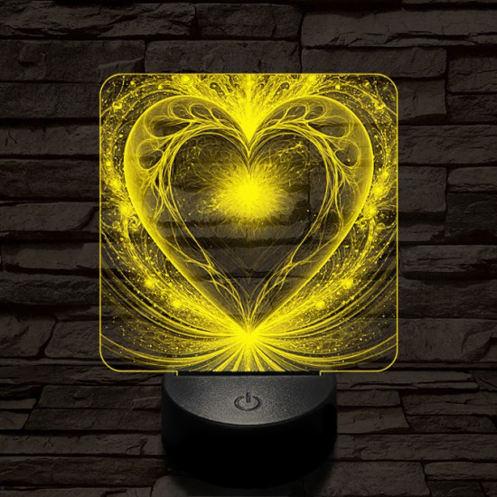 Kozmikus szerelem  7 színű valósághű 3D led lámpa