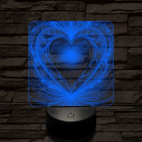 Kozmikus szerelem  7 színű valósághű 3D led lámpa