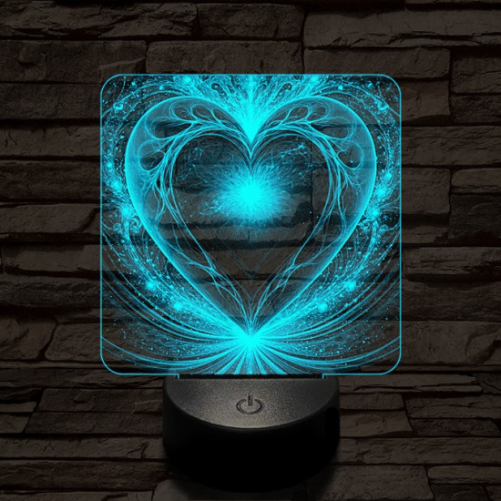 Kozmikus szerelem  7 színű valósághű 3D led lámpa