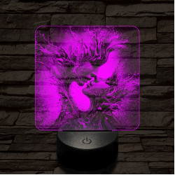 Elemi szerelem 7 színű valósághű 3D led lámpa