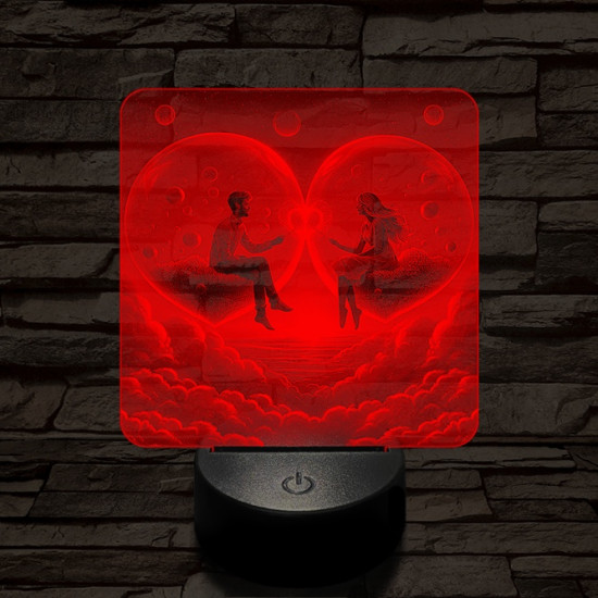 Szerelem buborék 7 színű valósághű 3D led lámpa