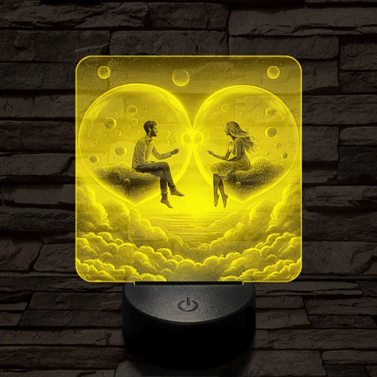 Szerelem buborék 7 színű valósághű 3D led lámpa