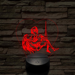 Párizsi Romantika – Szívben Ölelés – 7 színű, színváltós 3D LED lámpa