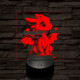 Szerelmes sárkányka 7 színű valósághű 3D led lámpa