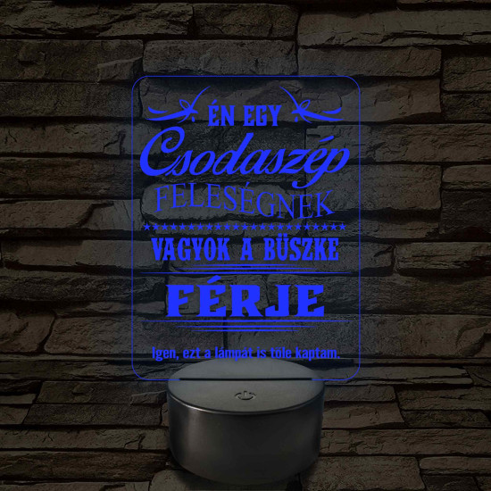 Csodaszép feleségnek - 7 színű, színváltós  3D led lámpa