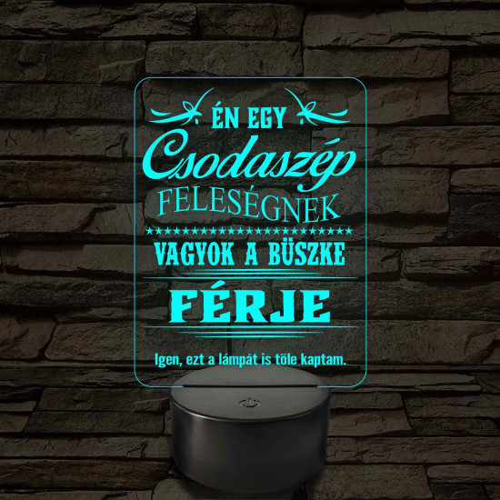 Csodaszép feleségnek - 7 színű, színváltós  3D led lámpa