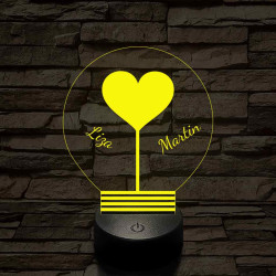 Közös fényünk - 7 színű, színváltós 3D LED lámpa