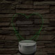 Írható szív alakú lámpa 7 színű 3D led lámpa (Küldünk külön filctollat hozzá)