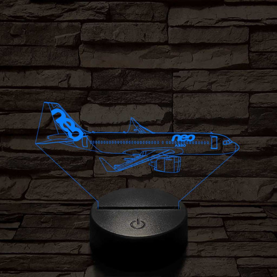 Airbus a320 neo 7 színű 3D led lámpa