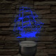 Fregatt 7 színű 3D led lámpa