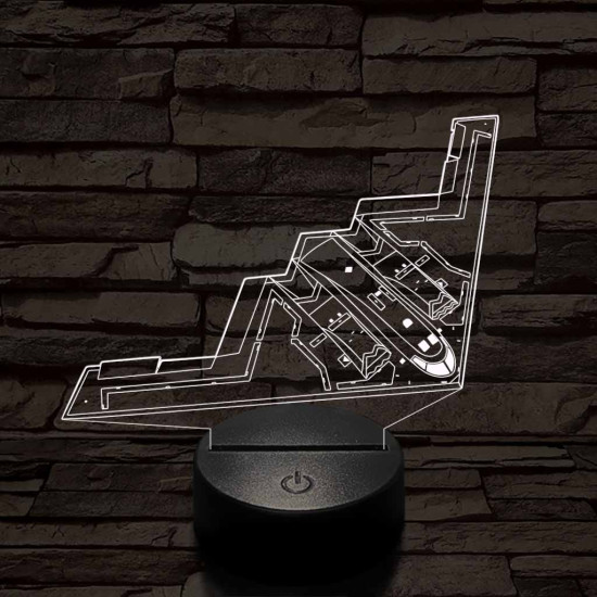 Lopakodó bombázó 7 színű 3D led lámpa