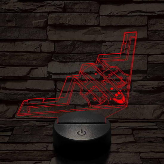 Lopakodó bombázó 7 színű 3D led lámpa