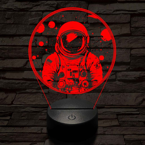 Űrhajós 3D led lámpa