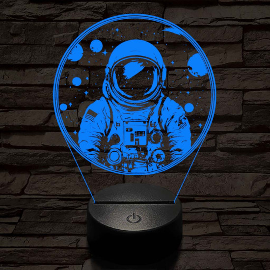 Űrhajós 3D led lámpa