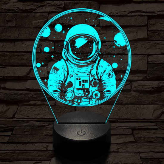 Űrhajós 3D led lámpa