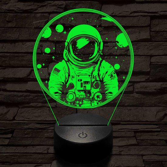 Űrhajós 3D led lámpa