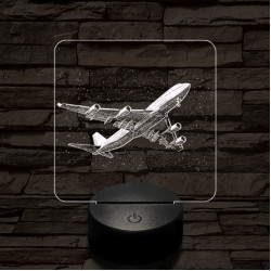 Boeing 747 az égen 7 színű valósághű 3D led lámpa