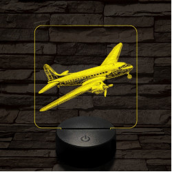 Manőverező utasszállító repülő 7 színű valósághű 3D led lámpa