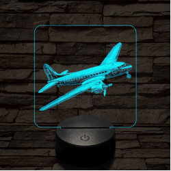 Manőverező utasszállító repülő 7 színű valósághű 3D led lámpa