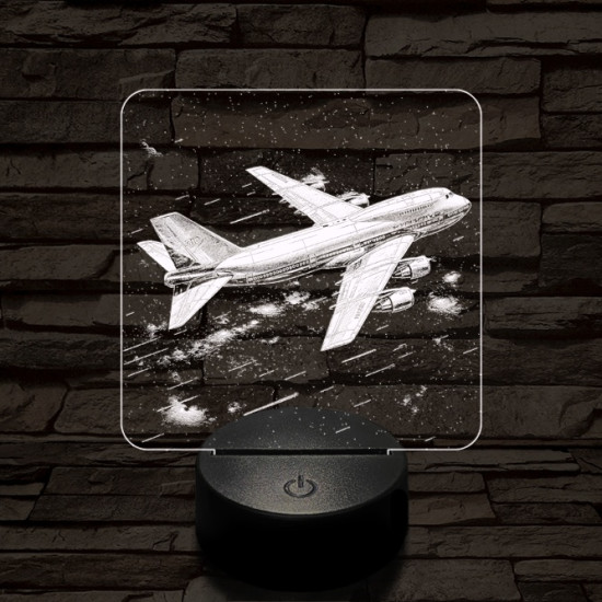 Bő ingben repülő 7 színű valósághű 3D led lámpa