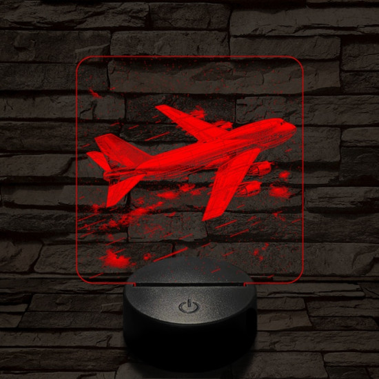 Bő ingben repülő 7 színű valósághű 3D led lámpa