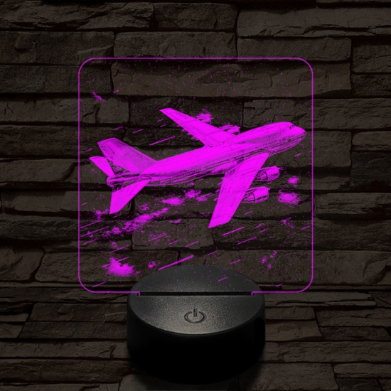 Bő ingben repülő 7 színű valósághű 3D led lámpa