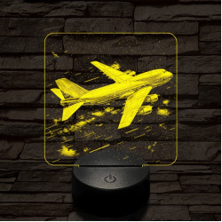 Bő ingben repülő 7 színű valósághű 3D led lámpa