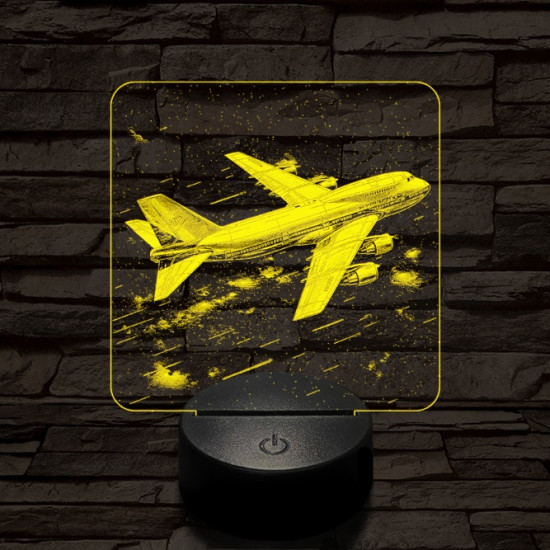 Bő ingben repülő 7 színű valósághű 3D led lámpa