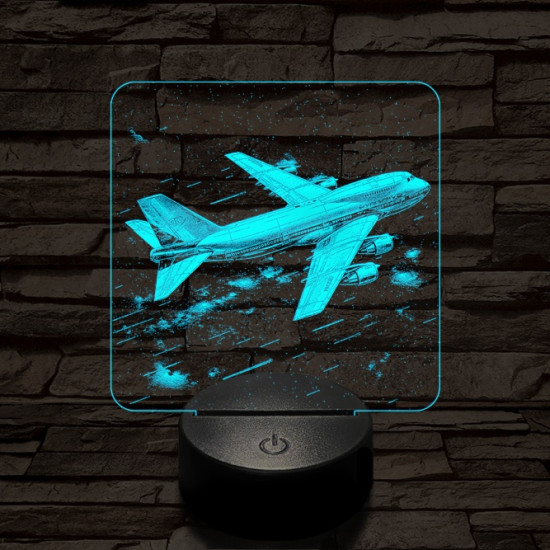 Bő ingben repülő 7 színű valósághű 3D led lámpa