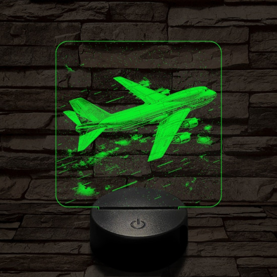 Bő ingben repülő 7 színű valósághű 3D led lámpa