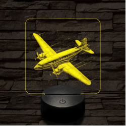 Suhanó repülőgép 7 színű valósághű 3D led lámpa
