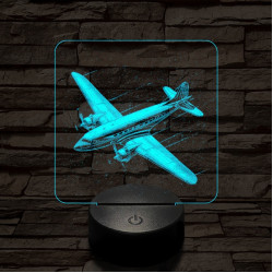 Suhanó repülőgép 7 színű valósághű 3D led lámpa