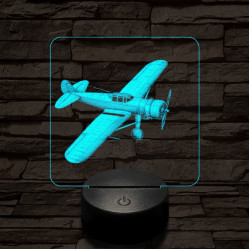 Kis vadászrepülő 7 színű valósághű 3D led lámpa