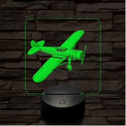 Kis vadászrepülő 7 színű valósághű 3D led lámpa