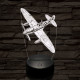 Távolkeleti harci repülő 7 színű  3D led lámpa