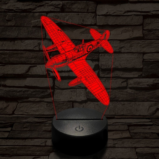 Távolkeleti harci repülő 7 színű  3D led lámpa