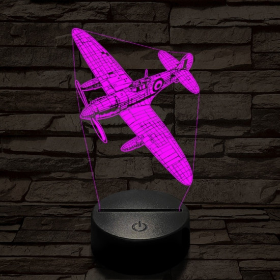 Távolkeleti harci repülő 7 színű  3D led lámpa