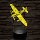 Távolkeleti harci repülő 7 színű  3D led lámpa