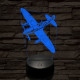 Távolkeleti harci repülő 7 színű  3D led lámpa