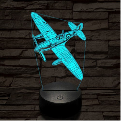 Távolkeleti harci repülő 7 színű  3D led lámpa