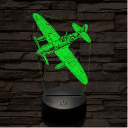 Távolkeleti harci repülő 7 színű  3D led lámpa