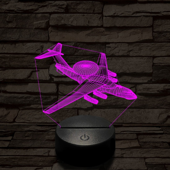 Berijev A–50 repülő 7 színű  3D led lámpa