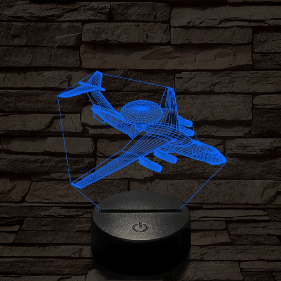 Berijev A–50 repülő 7 színű  3D led lámpa