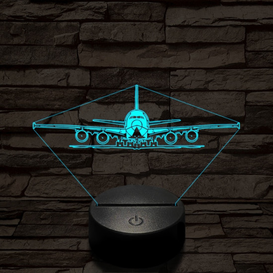 Kiguruló utasszállító 7 színű  3D led lámpa